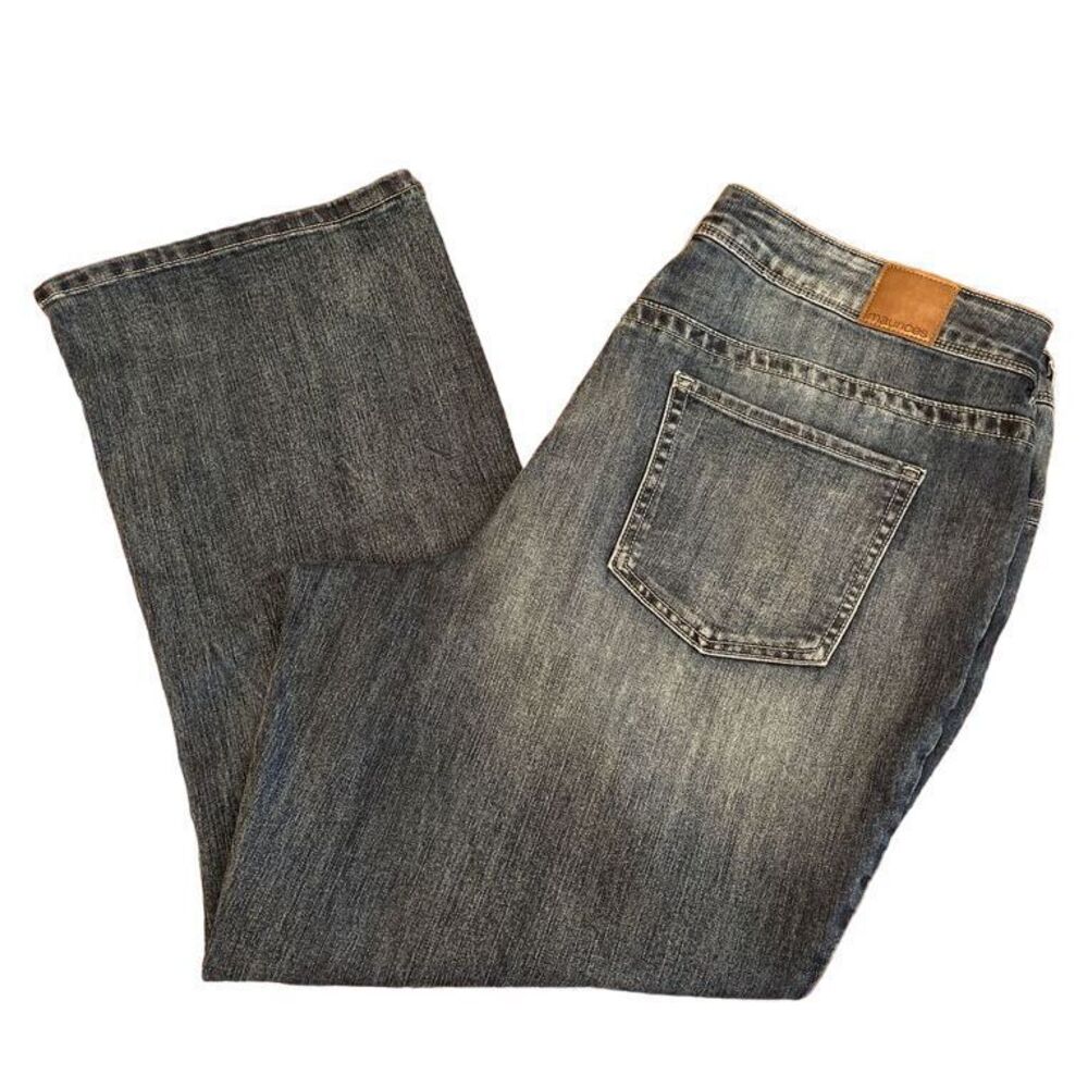 Maurices High-Rise Curvy Blue Denim Jeans Straight Leg Casual Everyday Wear 22W‎